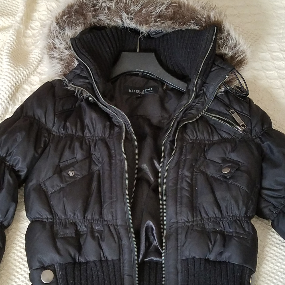 Black Rivet Coat - Picture 2 of 5